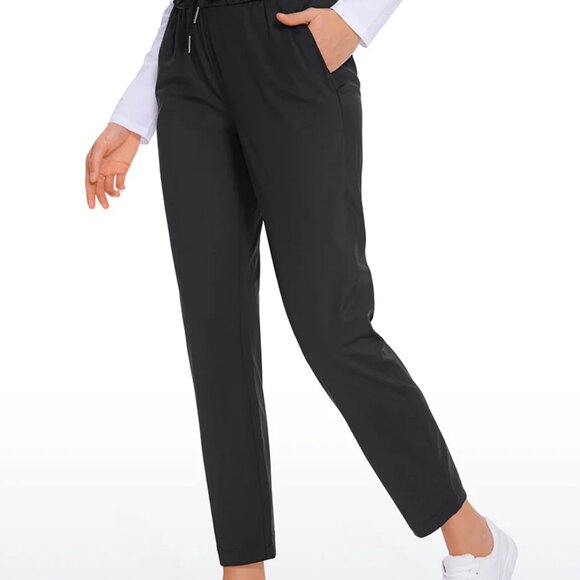 Women's CRZ Yoga size 8/10 black stretch drawstring ankle pants - Picture 1 of 11